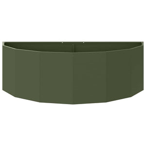 Fioriera-Vaso-Contenitore per Piante Verde oliva 120 x 60 x 35 cm Acciaio