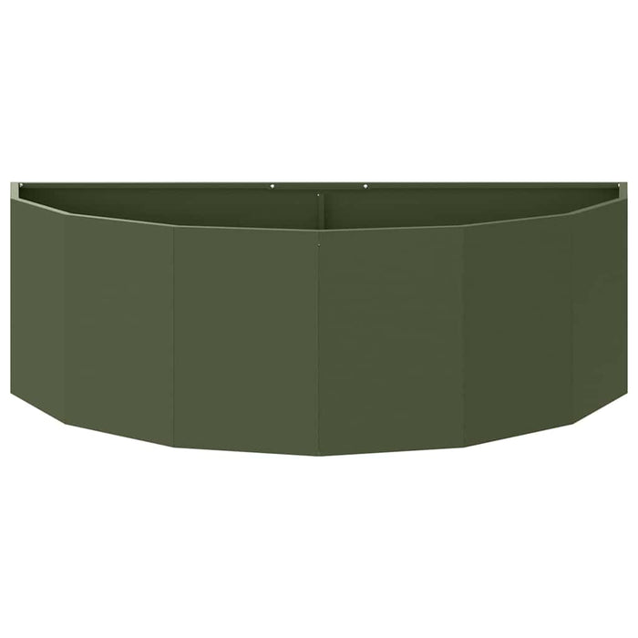 Fioriera-Vaso-Contenitore per Piante Verde oliva 120 x 60 x 35 cm Acciaio