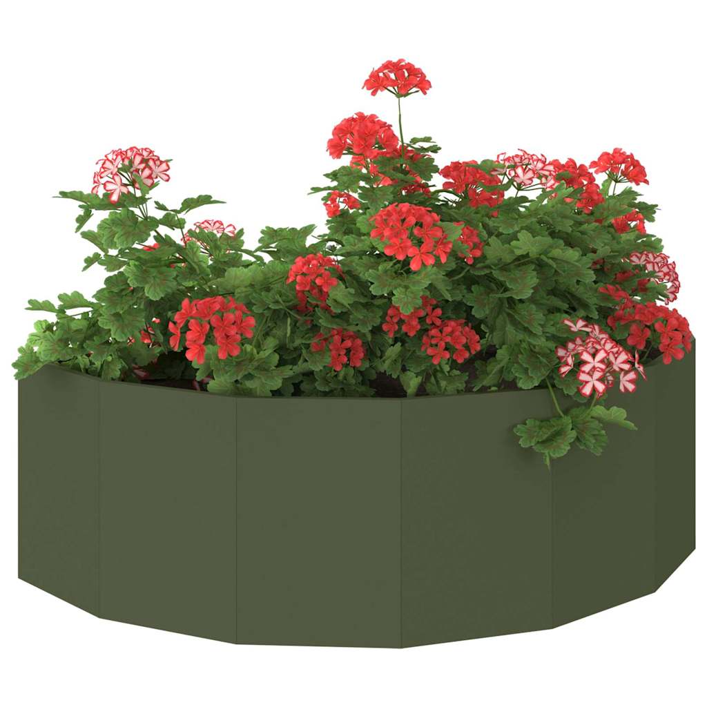 Fioriera-Vaso-Contenitore per Piante Verde oliva 120 x 60 x 35 cm Acciaio