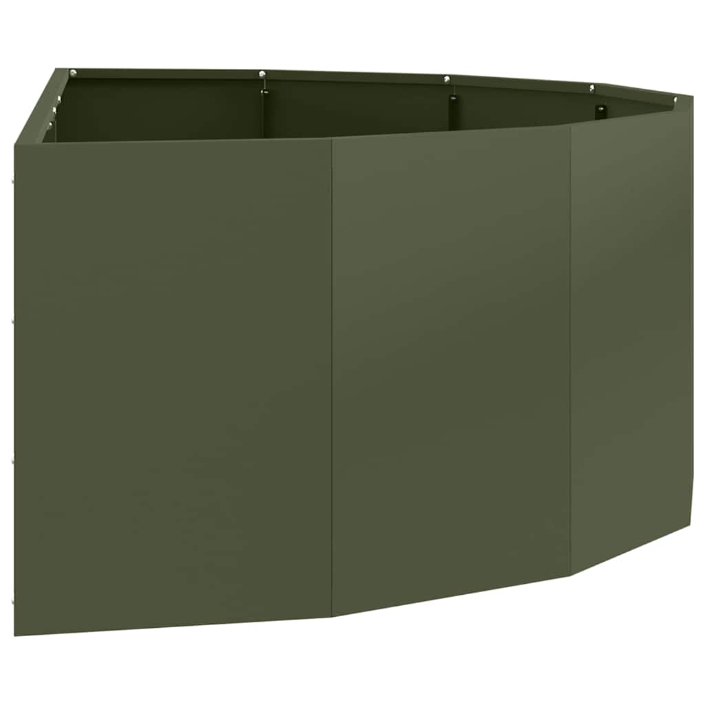 Fioriera Verde oliva 120 x 60 x 35 cm Acciaio 883685