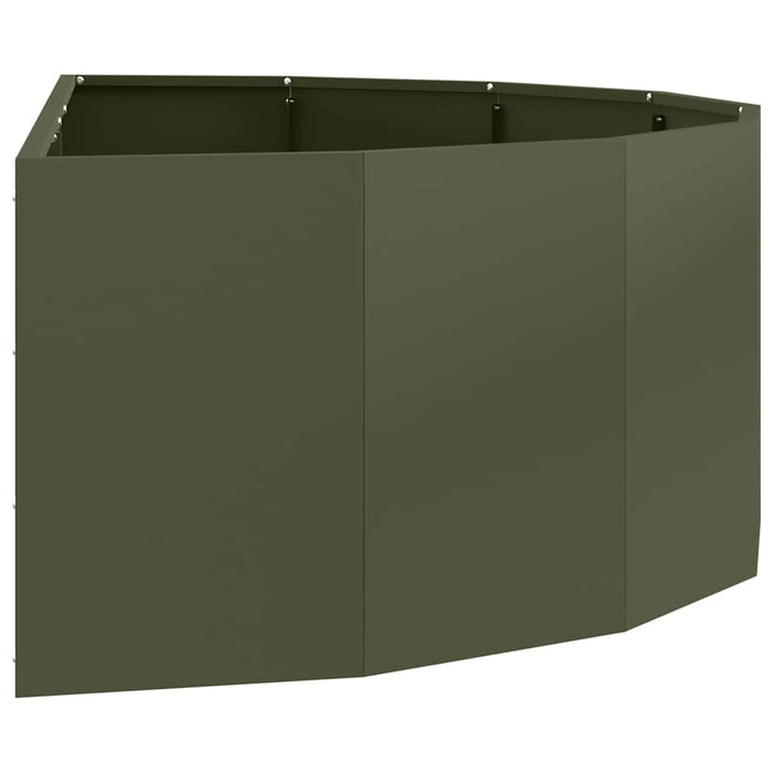 Fioriera Verde oliva 120 x 60 x 35 cm Acciaio 883685