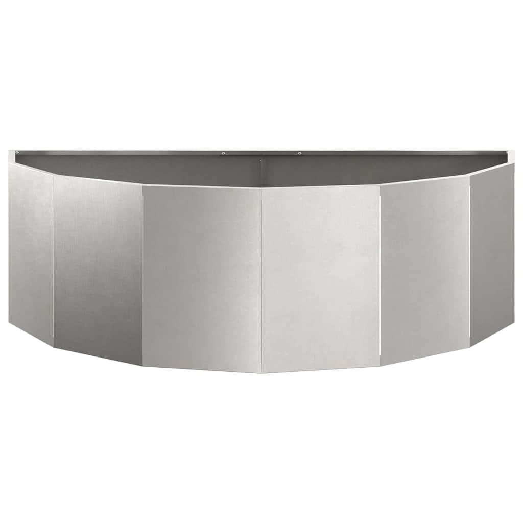 Fioriera-Vaso-Contenitore per Piante Argento 120 x 60 x 35 cm Acciaio inossidabile