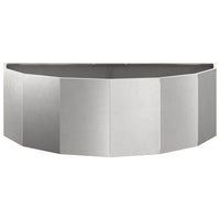Fioriera-Vaso-Contenitore per Piante Argento 120 x 60 x 35 cm Acciaio inossidabile