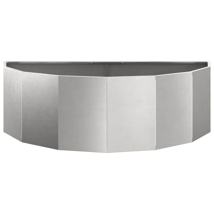 Fioriera-Vaso-Contenitore per Piante Argento 120 x 60 x 35 cm Acciaio inossidabile