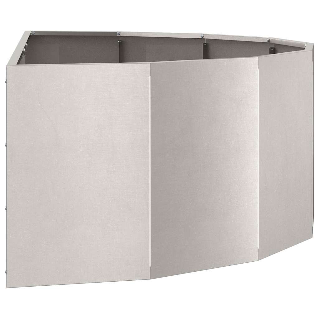 Fioriera-Vaso-Contenitore per Piante Argento 120 x 60 x 35 cm Acciaio inossidabile