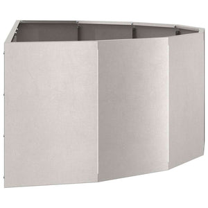 Fioriera-Vaso-Contenitore per Piante Argento 120 x 60 x 35 cm Acciaio inossidabile