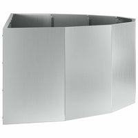 Fioriera-Vaso-Contenitore per Piante Argento 120 x 60 x 35 cm Acciaio zincato