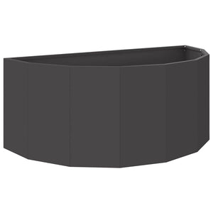 Fioriera-Vaso da Esterno-Contenitore per Piante Nero 90 x 45 x 35 cm Acciaio
