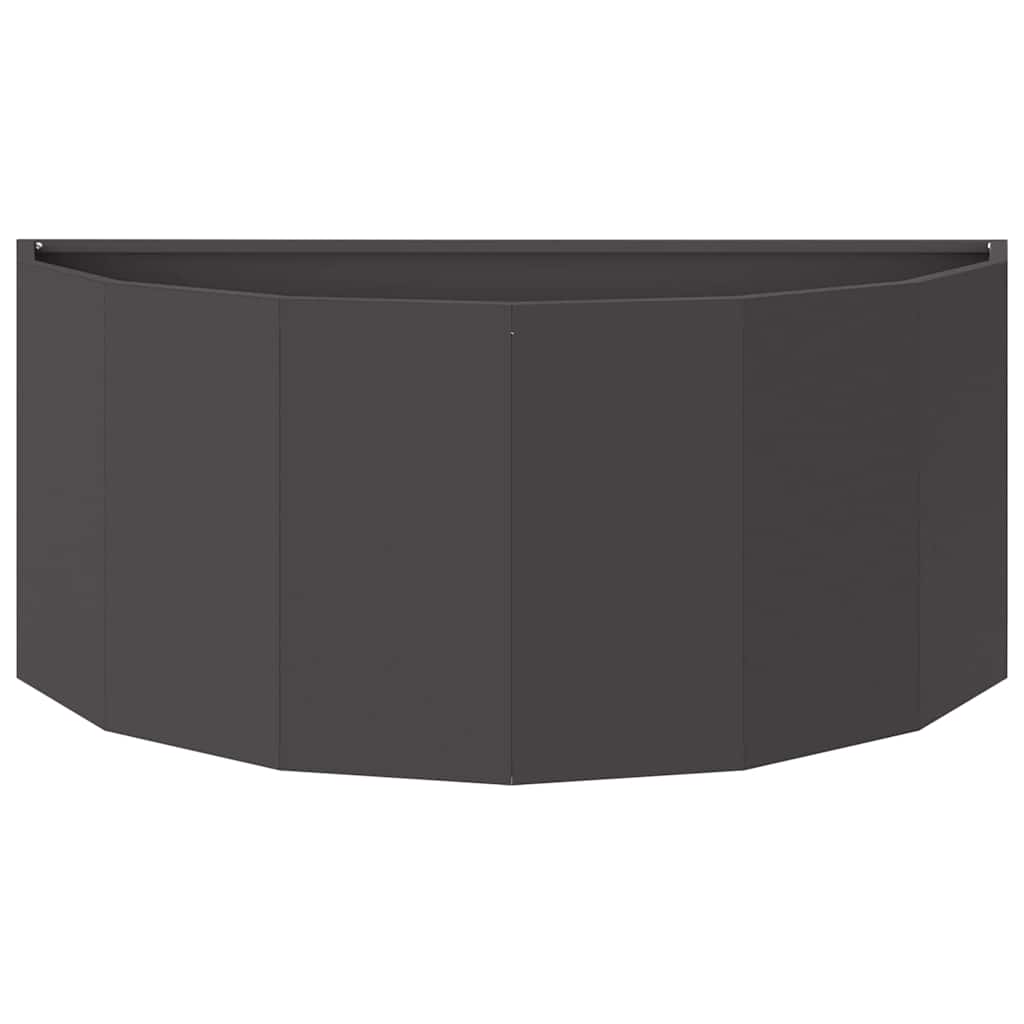 Fioriera-Vaso da Esterno-Contenitore per Piante Nero 90 x 45 x 35 cm Acciaio