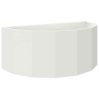Fioriera-Vaso-Contenitore per Piante Bianco 90 x 45 x 35 cm Acciaio