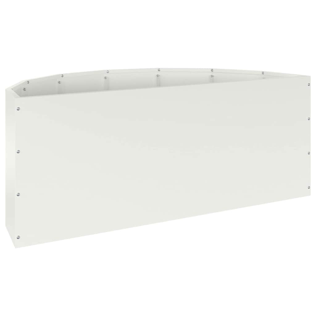 Fioriera-Vaso-Contenitore per Piante Bianco 90 x 45 x 35 cm Acciaio