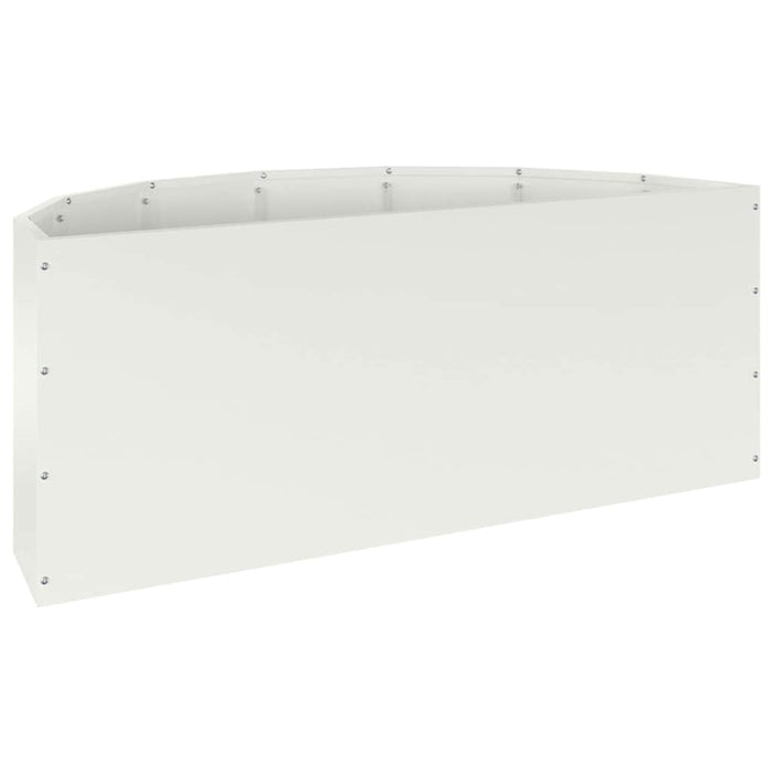 Fioriera-Vaso-Contenitore per Piante Bianco 90 x 45 x 35 cm Acciaio