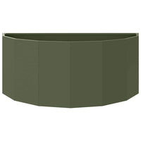 Fioriera-Vaso-Contenitore per Piante Verde oliva 90 x 45 x 35 cm Acciaio