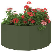 Fioriera-Vaso-Contenitore per Piante Verde oliva 90 x 45 x 35 cm Acciaio