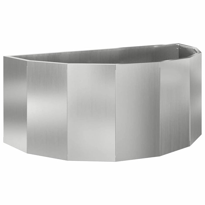 Fioriera-Vaso-Contenitore per Piante Argento 90 x 45 x 35 cm Acciaio zincato