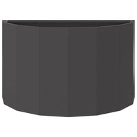 Fioriera-Vaso da Esterno-Contenitore per Piante Nero 60 x 30 x 35 cm Acciaio