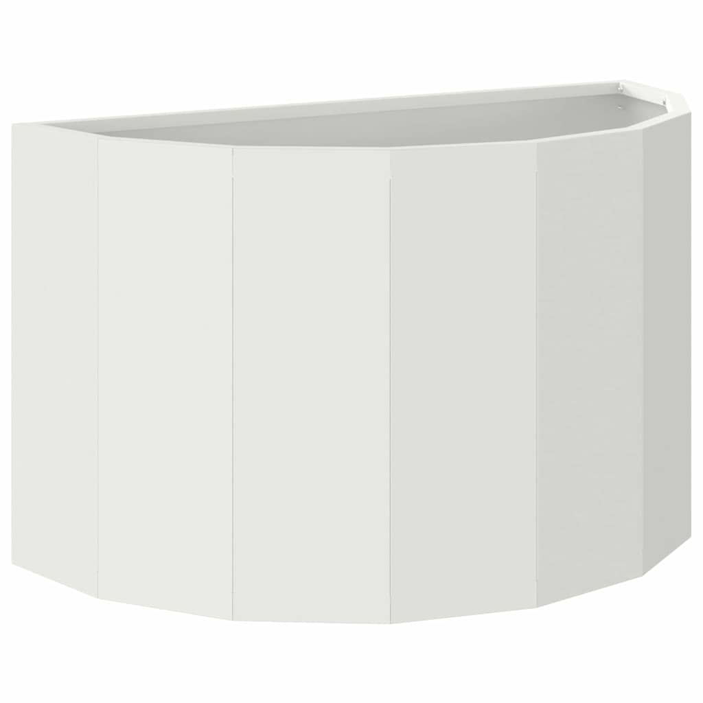 Fioriera-Vaso-Contenitore per Piante Bianco 60 x 30 x 35 cm Acciaio