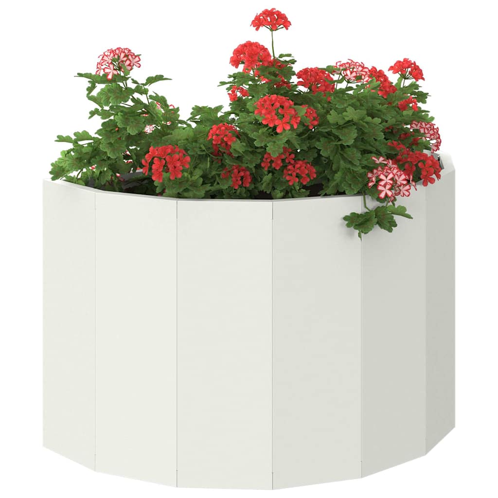 Fioriera-Vaso-Contenitore per Piante Bianco 60 x 30 x 35 cm Acciaio