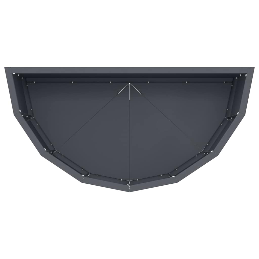 Fioriera-Vaso-Contenitore per Piante Antracite 60 x 30 x 35 cm Acciaio