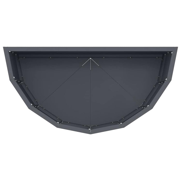 Fioriera-Vaso-Contenitore per Piante Antracite 60 x 30 x 35 cm Acciaio