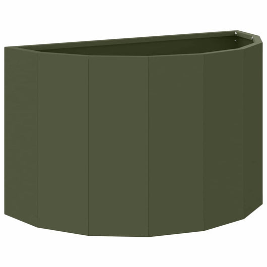 Fioriera-Vaso-Contenitore per Piante Verde oliva 60 x 30 x 35 cm Acciaio