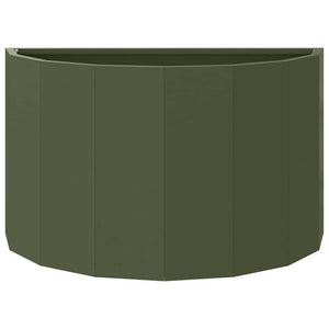 Fioriera-Vaso-Contenitore per Piante Verde oliva 60 x 30 x 35 cm Acciaio