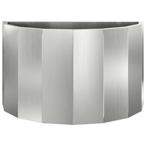 Fioriera-Vaso-Contenitore per Piante Argento 60 x 30 x 35 cm Acciaio zincato