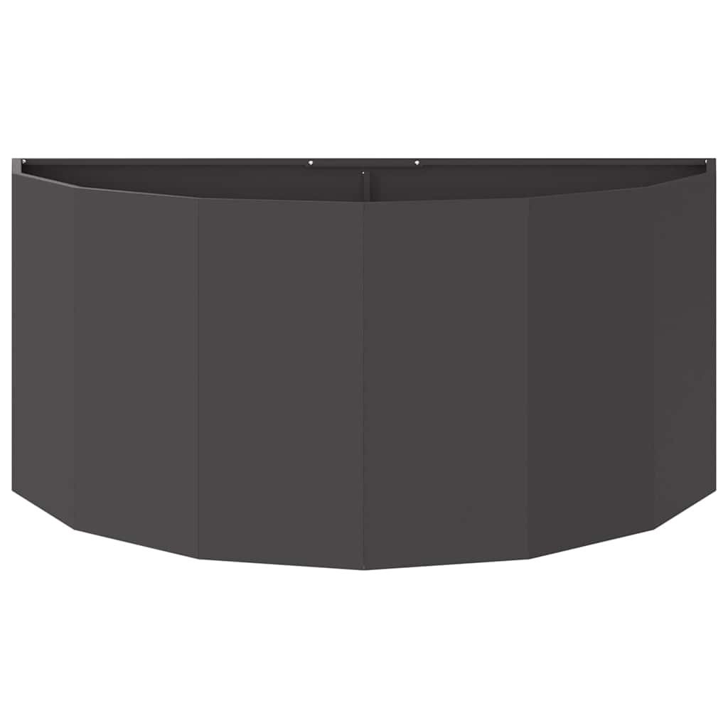 Fioriera-Vaso da Esterno-Contenitore per Piante Nero 120 x 60 x 50 cm Acciaio