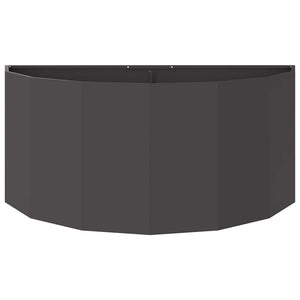 Fioriera-Vaso da Esterno-Contenitore per Piante Nero 120 x 60 x 50 cm Acciaio