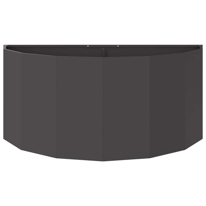 Fioriera-Vaso da Esterno-Contenitore per Piante Nero 120 x 60 x 50 cm Acciaio