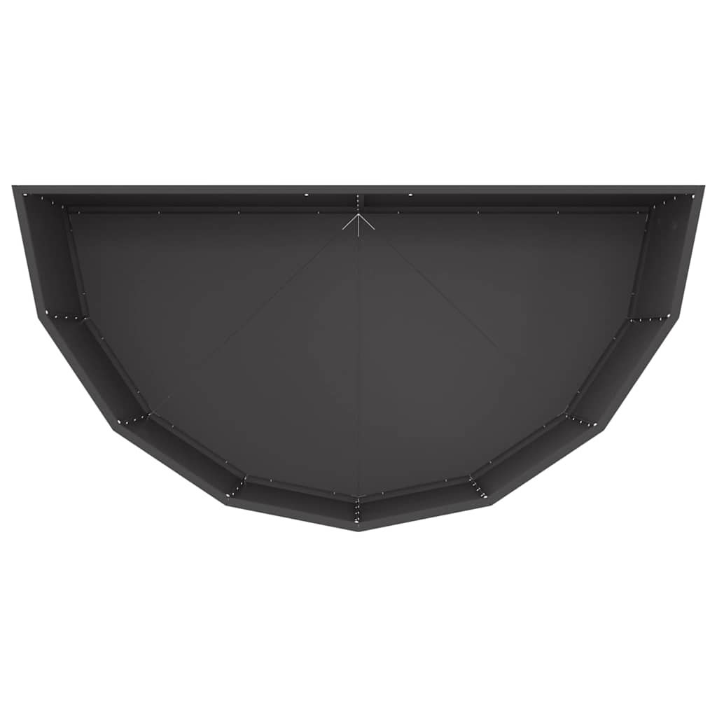 Fioriera-Vaso da Esterno-Contenitore per Piante Nero 120 x 60 x 50 cm Acciaio