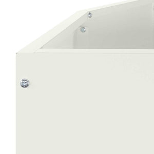 Fioriera-Vaso-Contenitore per Piante Bianco 120 x 60 x 50 cm Acciaio