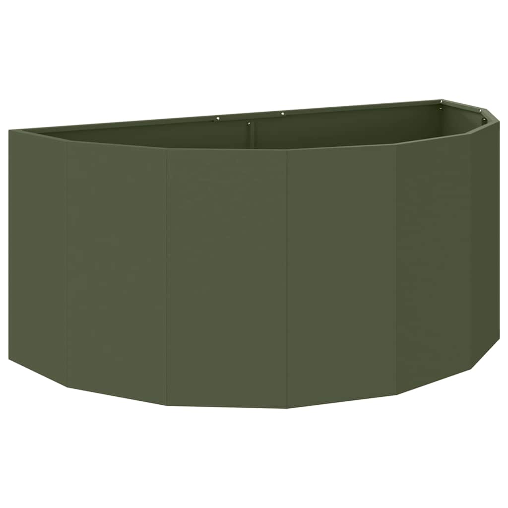 Fioriera Verde oliva 120 x 60 x 50 cm Acciaio 883706