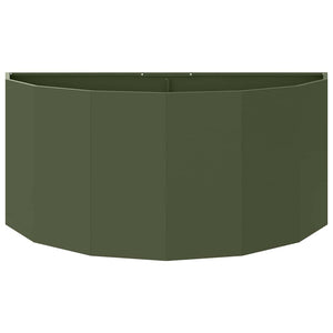 Fioriera-Vaso-Contenitore per Piante Verde oliva 120 x 60 x 50 cm Acciaio
