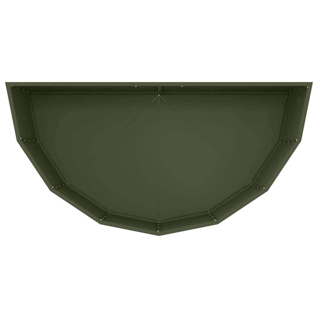 Fioriera-Vaso-Contenitore per Piante Verde oliva 120 x 60 x 50 cm Acciaio