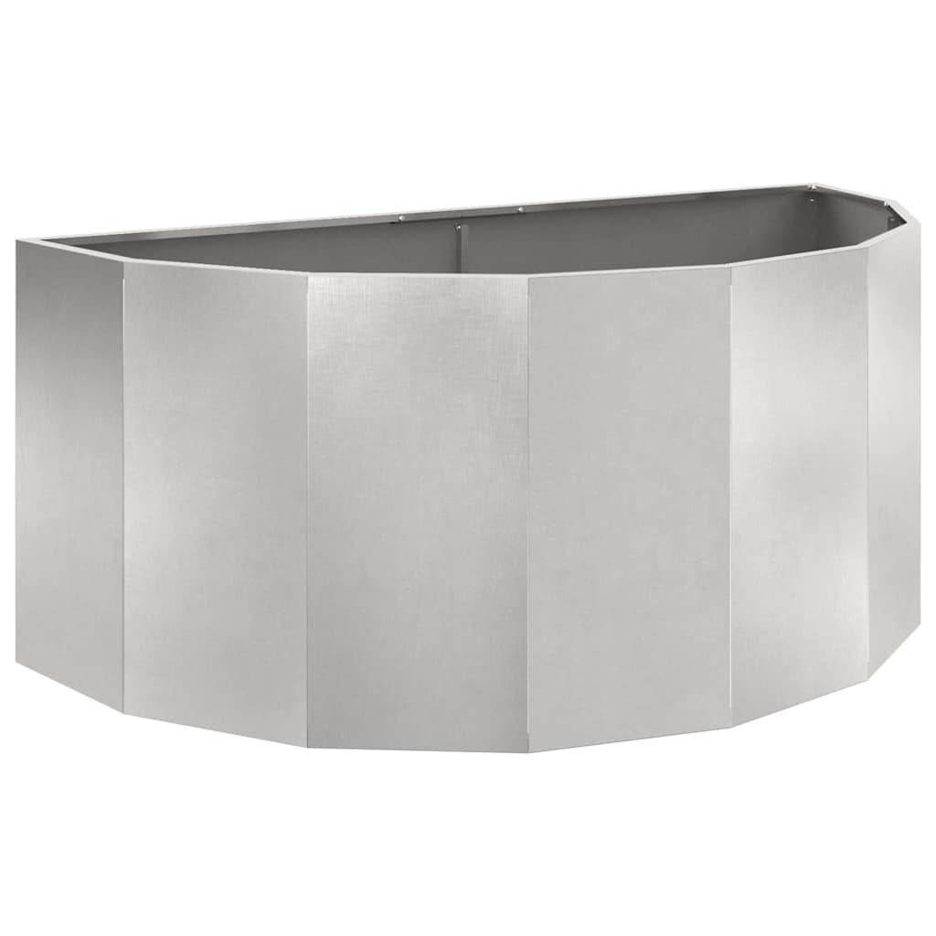 Fioriera-Vaso-Contenitore per Piante Argento 120 x 60 x 50 cm Acciaio inossidabile