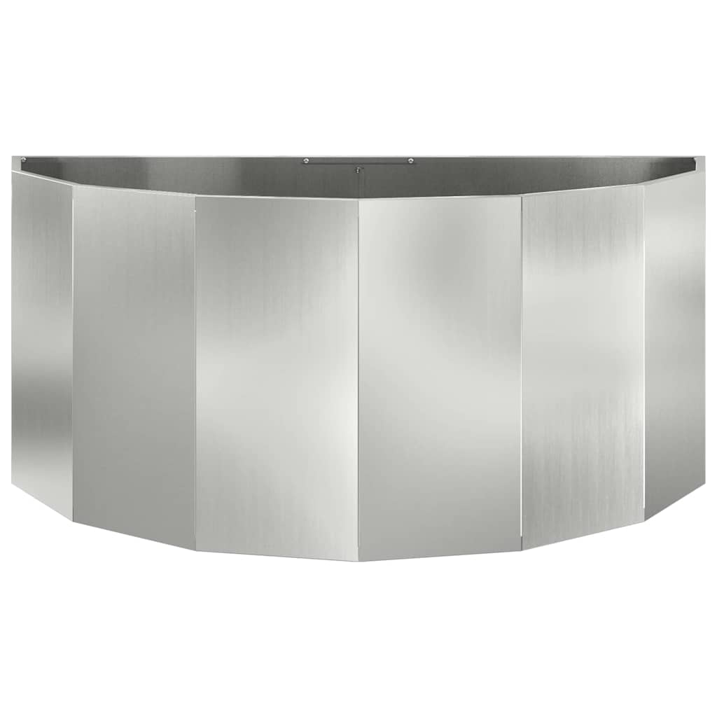 Fioriera-Vaso-Contenitore per Piante Argento 120 x 60 x 50 cm Acciaio zincato