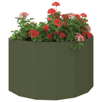 Fioriera-Vaso-Contenitore per Piante Verde oliva 90 x 45 x 50 cm Acciaio