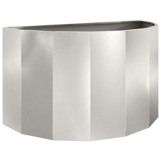 Fioriera-Vaso-Contenitore per Piante Argento 90 x 45 x 50 cm Acciaio inossidabile