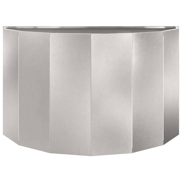 Fioriera-Vaso-Contenitore per Piante Argento 90 x 45 x 50 cm Acciaio inossidabile