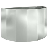 Fioriera-Vaso-Contenitore per Piante Argento 90 x 45 x 50 cm Acciaio zincato