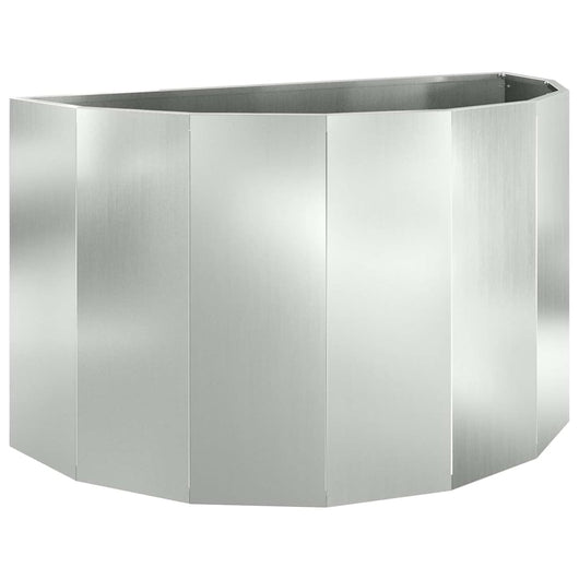 Fioriera-Vaso-Contenitore per Piante Argento 90 x 45 x 50 cm Acciaio zincato