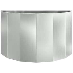 Fioriera-Vaso-Contenitore per Piante Argento 90 x 45 x 50 cm Acciaio zincato