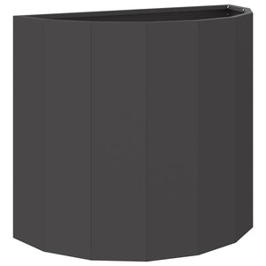 Fioriera-Vaso da Esterno-Contenitore per Piante Nero 60 x 30 x 50 cm Acciaio