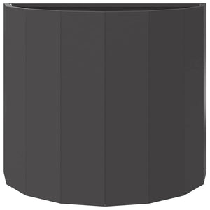 Fioriera-Vaso da Esterno-Contenitore per Piante Nero 60 x 30 x 50 cm Acciaio