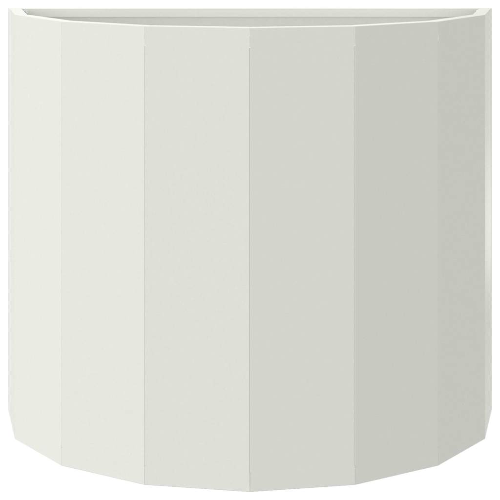 Fioriera-Vaso-Contenitore per Piante Bianco 60 x 30 x 50 cm Acciaio