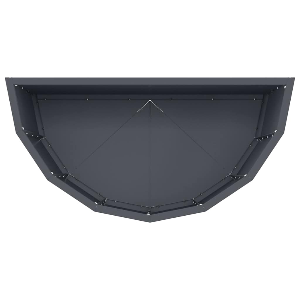 Fioriera-Vaso-Contenitore per Piante Antracite 60 x 30 x 50 cm Acciaio