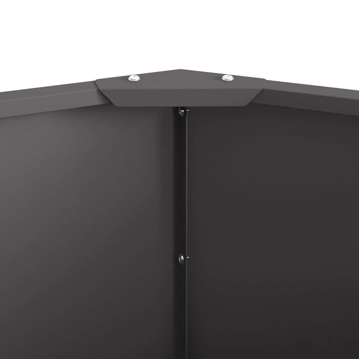 Fioriera Nero 120 x 120 x 35 cm Acciaio 883724