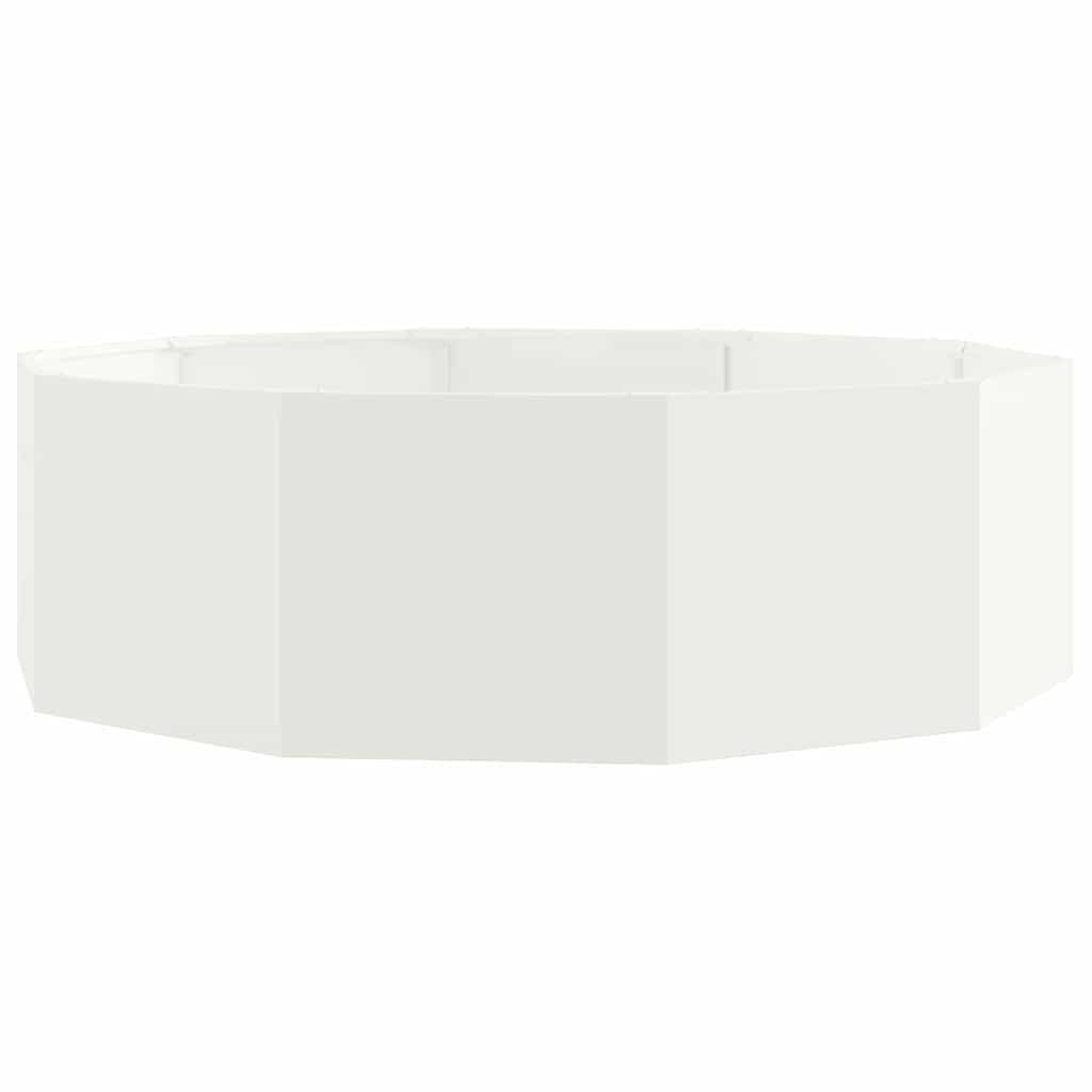 Fioriera-Vaso-Contenitore per Piante Bianco 120 x 120 x 35 cm Acciaio