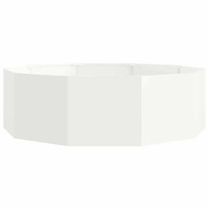 Fioriera-Vaso-Contenitore per Piante Bianco 120 x 120 x 35 cm Acciaio